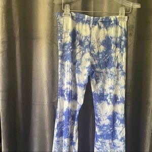Blue Tie Dye Beach Pants Cover Up